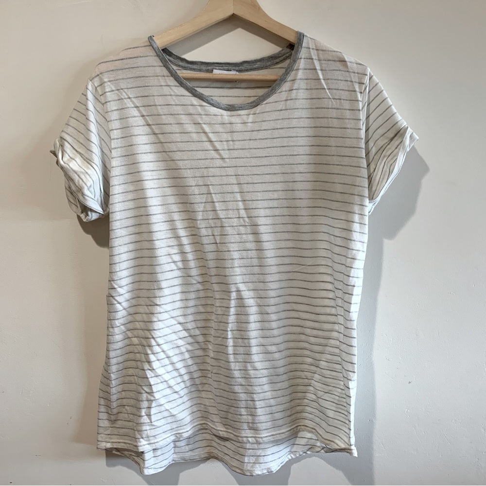 Vince Strip T-Shirt Size Medium